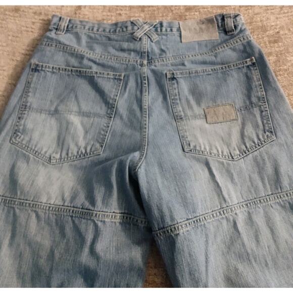 Vintage Southpole Baggy Jeans Size 38 Distressed Pockets Patchwork Rare - Picture 6 of 15